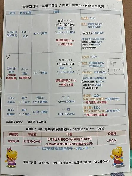 考慮何嘉仁美語?補習班費用和課程內容都在這!